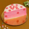cute flowery half cake 1
