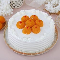 Festive Fusion Cake: Motichoor Delight, Delivered Fresh!