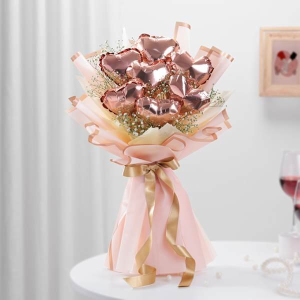 Fluttering Hearts Balloon Bouquet - Express Your Love!