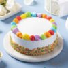 rainbow vanilla cream cake 1