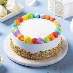 Vanilla Cream Cake Rainbow Delight Delivered