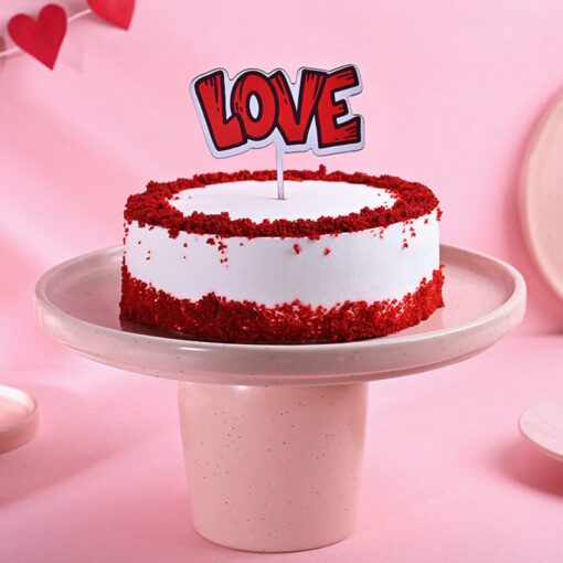 Red Velvet Cake - Creamy Round Treat for Valentine's - Image 4