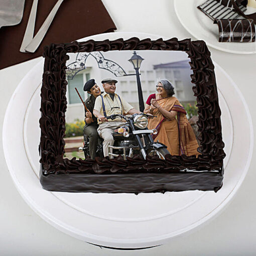 Decadent Chocolate Truffle Photo Cake - Perfect Celebration