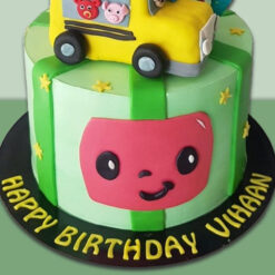 colourful cocomelon fondant cake them3672flav C