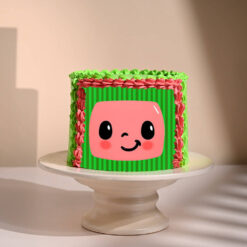 Signature Cream Cake with Cheerful Smiley Face