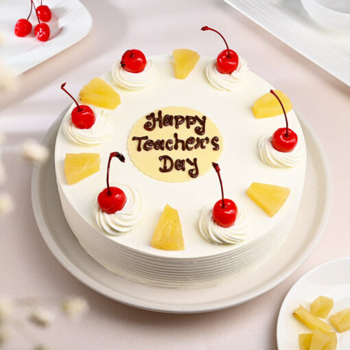 Pineapple Cake Tropical Treat for Teacher's Day Celebration