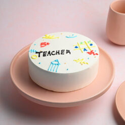 Heart-Shaped Celebration Cake for Teachers Day