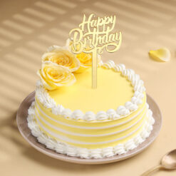 yellow roses happy birthday cake 9740900ca B