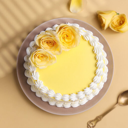 Yellow Rose Birthday Cake Delight Celebrate with Floral - Image 4