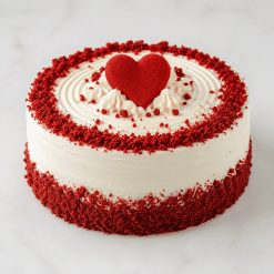 Heart Topped Red Velvet Cake
