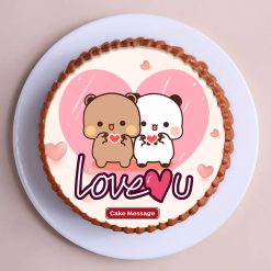 Cute Bubu Dudu chocolate photo cake