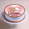 Bubu Dudu love personalised photo cake