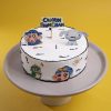Crayon Shinchan and Shiro birthday cake