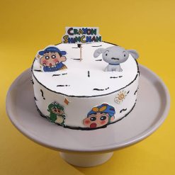 Crayon Shinchan and Shiro birthday cake