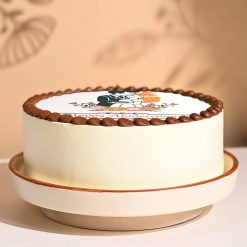 Loving couple anniversary personalised photo cake