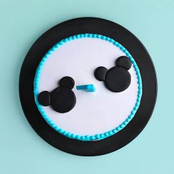 Top view of Mickey Mouse first birthday cake
