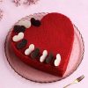 Red Velvet Heart Cream Cake