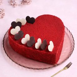 Red Velvet Heart Cream Cake gallery view