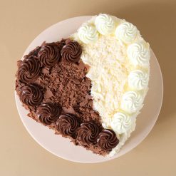 Heart Shape Double Delight Cake gallery view