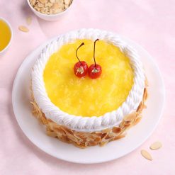 Fresh pineapple whipped cream cake
