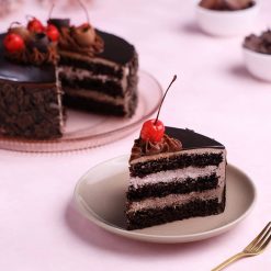 German Black Forest Cake Slice View