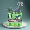 Magical jungle theme birthday cake for kids