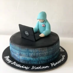Midnight Coder Fondant Birthday Cake