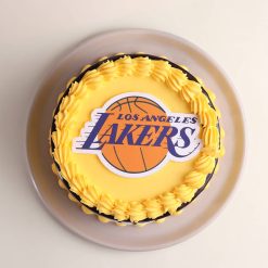 Lakers Drip Basketball Cake Front