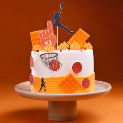 Slam Dunk Basketball Cake Detail