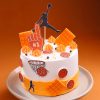 Slam Dunk Basketball Cake Front