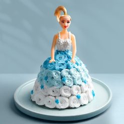 Floral Princess Barbie Gown Cake main view