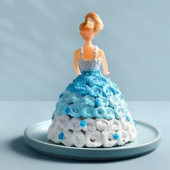 Barbie gown cake back decoration