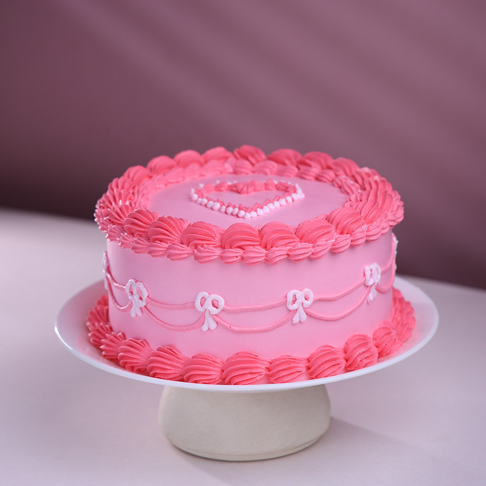 Barbie theme cake side view