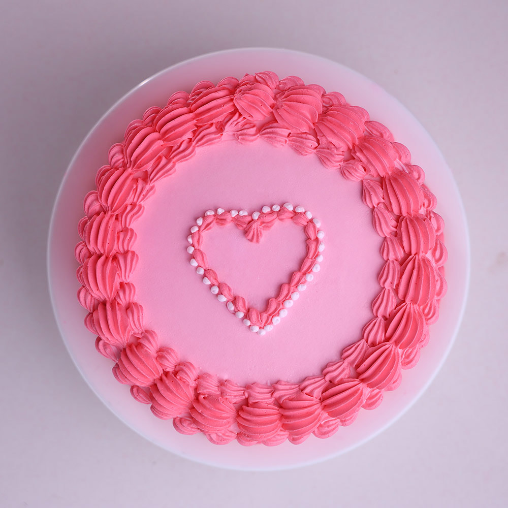 Barbie theme cake top view