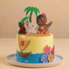 Tropical Ocean Moana Theme Cake main view