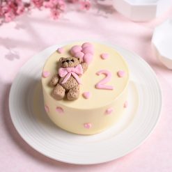 Pink Teddy Hug Bento Cake