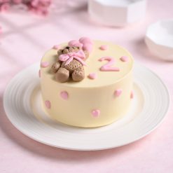 Pink Teddy Hug Bento Cake - Image 3