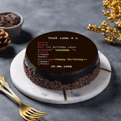 Birthday Code Truffle Bento Cake