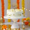 Festive Rasmalai pistachio celebration cake