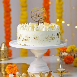 Festive Rasmalai pistachio celebration cake