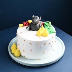 Ganesh Chaturthi Mushak Modak cake detail view