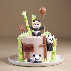 Alternative view of Bamboo Buddies Panda Birthday Cake