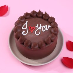 Alternative view of Chocolate Love Note Bento Cake