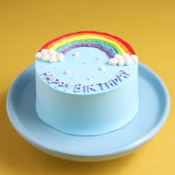 Pastel Rainbow Clouds Bento Cake