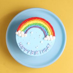 Pastel Rainbow Clouds Bento Cake - Image 3