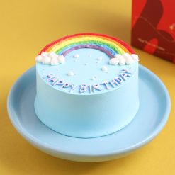 Pastel Rainbow Clouds Bento Cake - Image 4