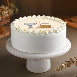 Alternative view of Lock And Key Couple Photo Cake
