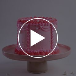 Pink Barbie birthday cake front view