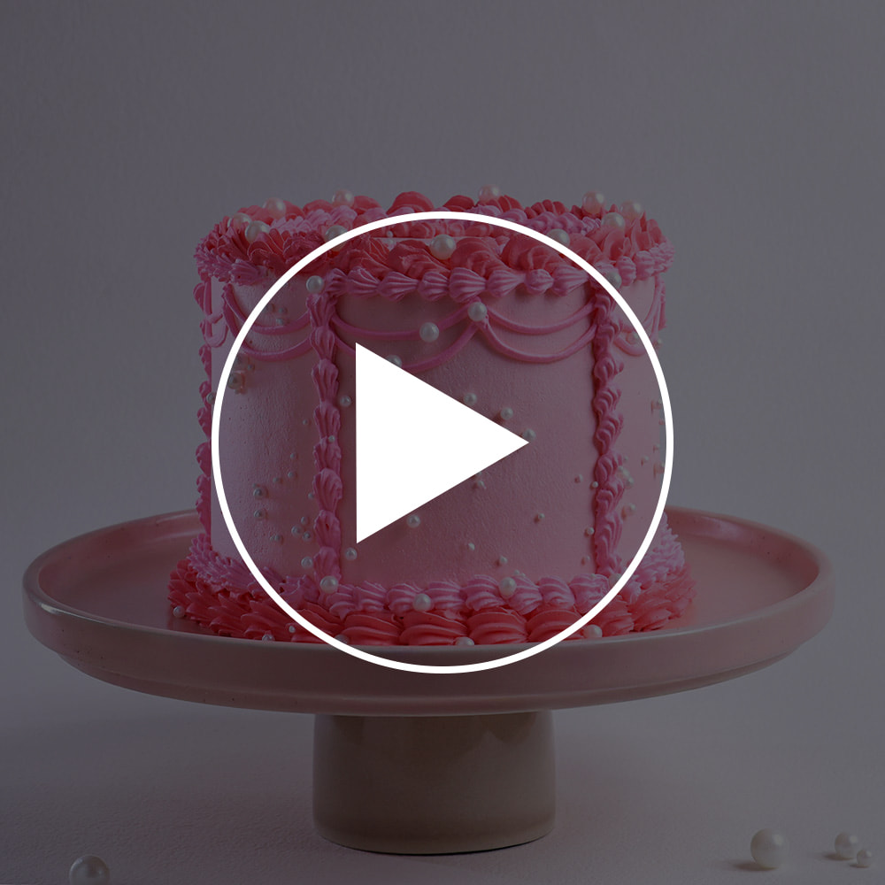 Pink Barbie birthday cake front view
