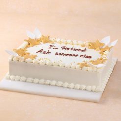 Retirement star cake front view